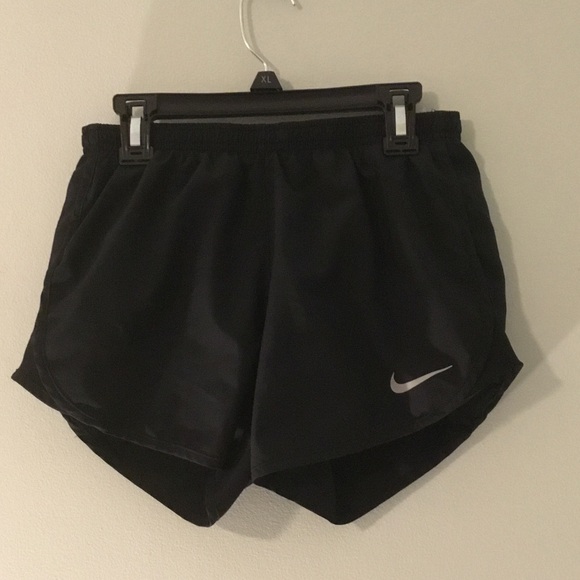 Nike Pants - Nike Black Women's Athletic Shorts with Silver Swoosh